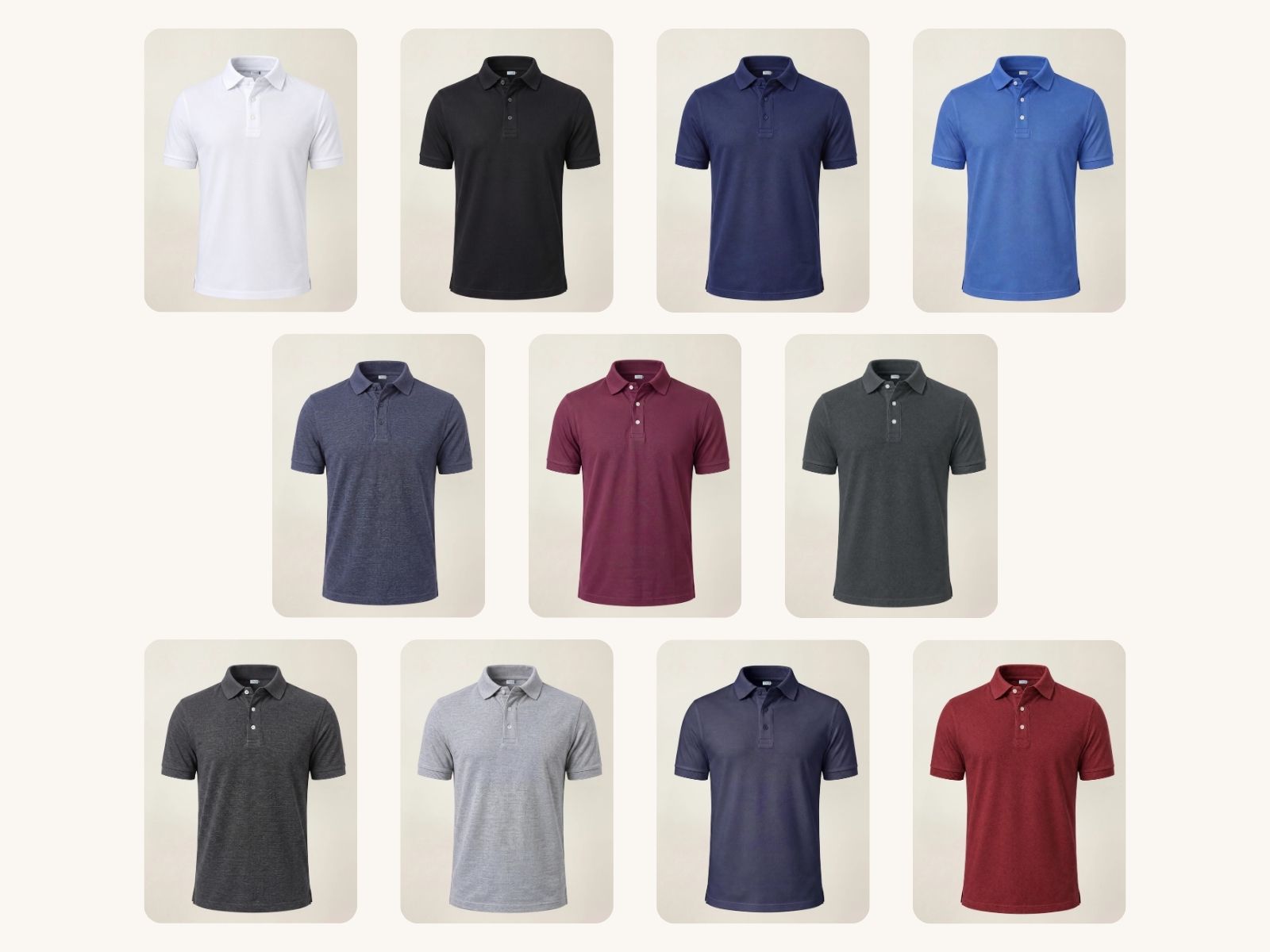 Cores disponíveis do Camisa Polo Slim Fit