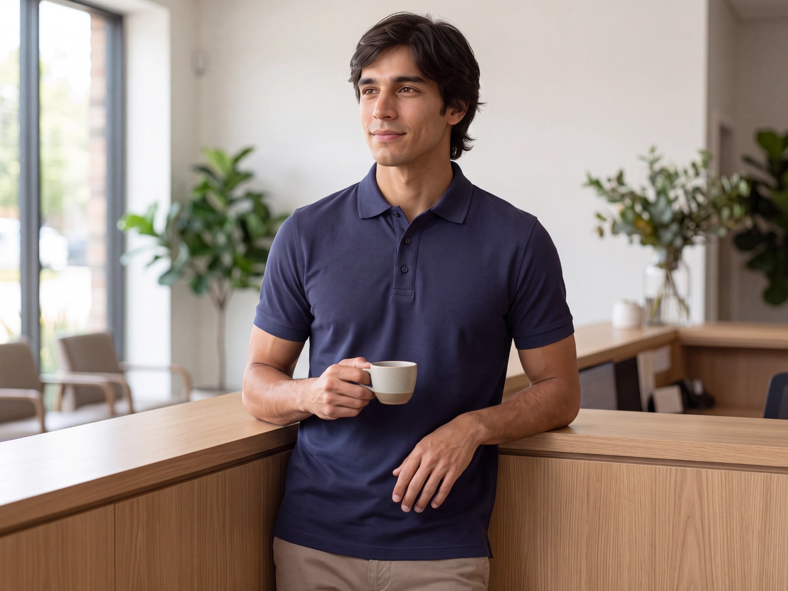 Camisa Polo Slim Fit Marinho