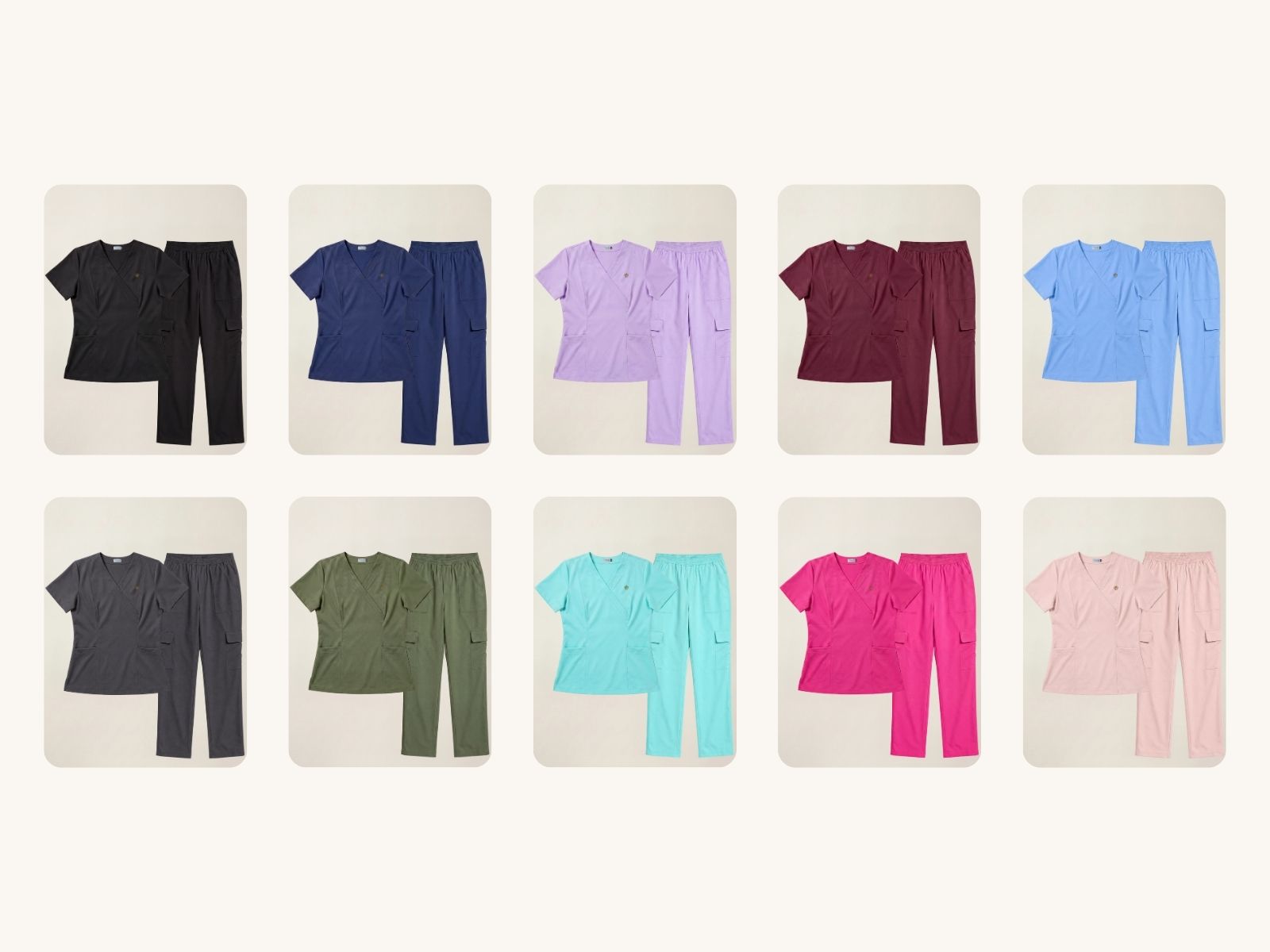 Cores disponíveis do Scrub Feminino Stella