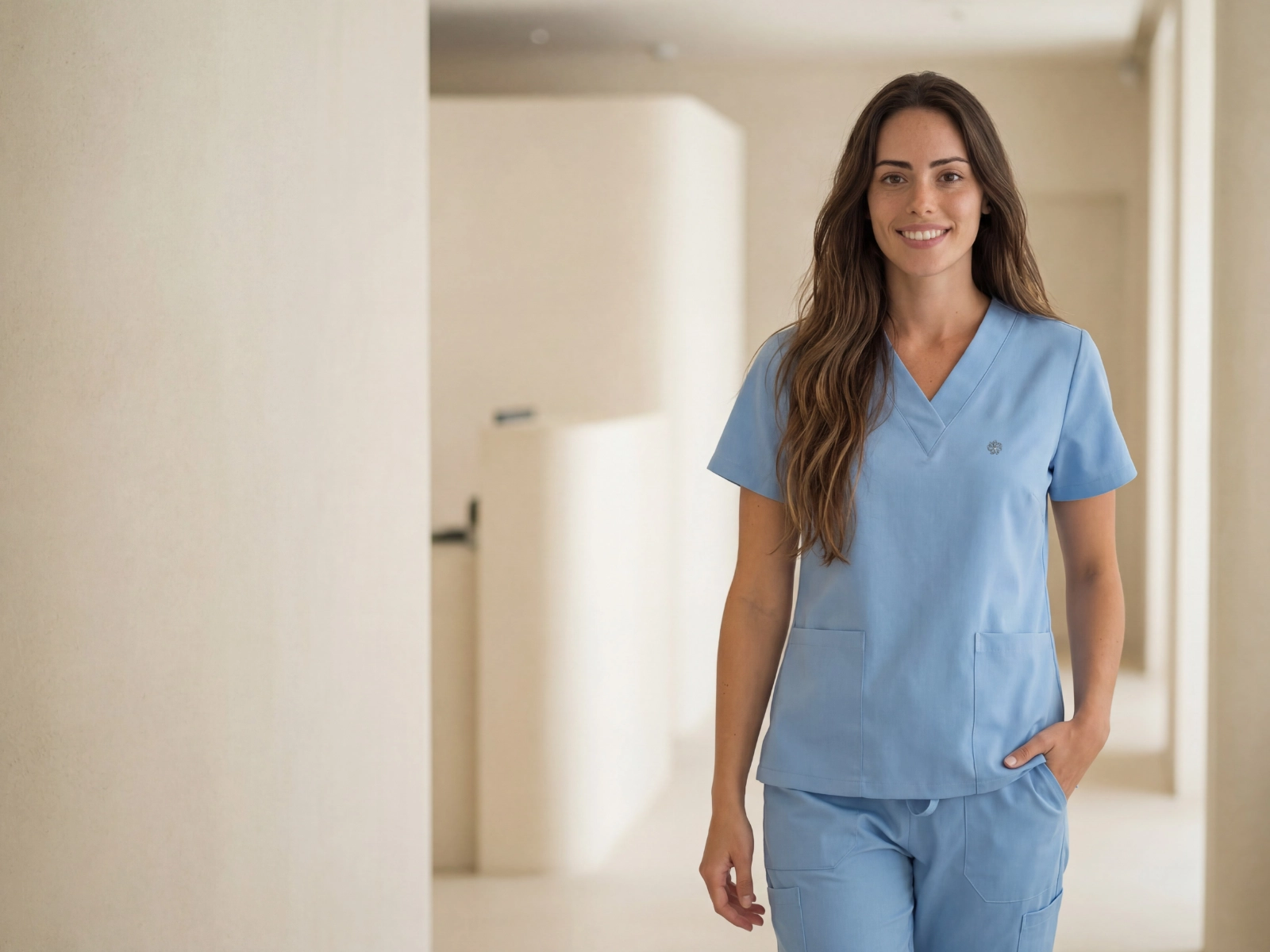 Scrub Feminino Valentina Azul Céu