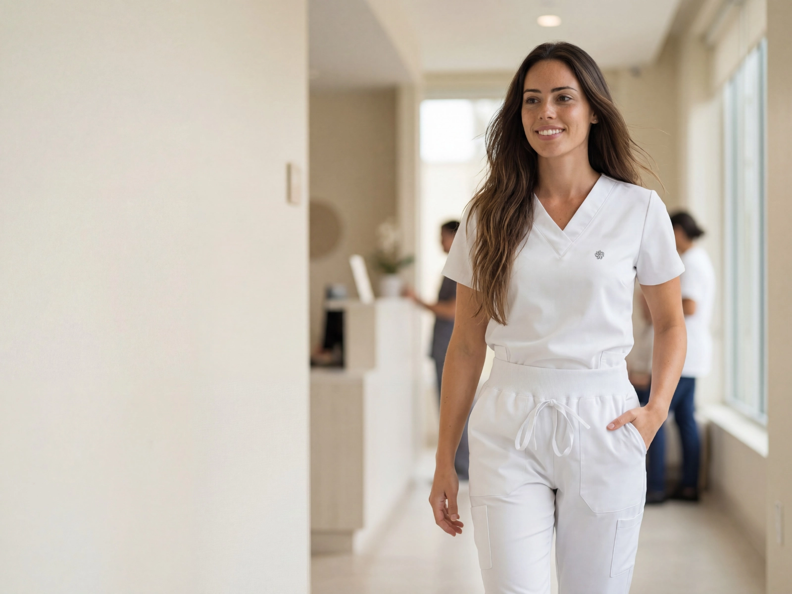 Scrub Feminino Valentina Branco