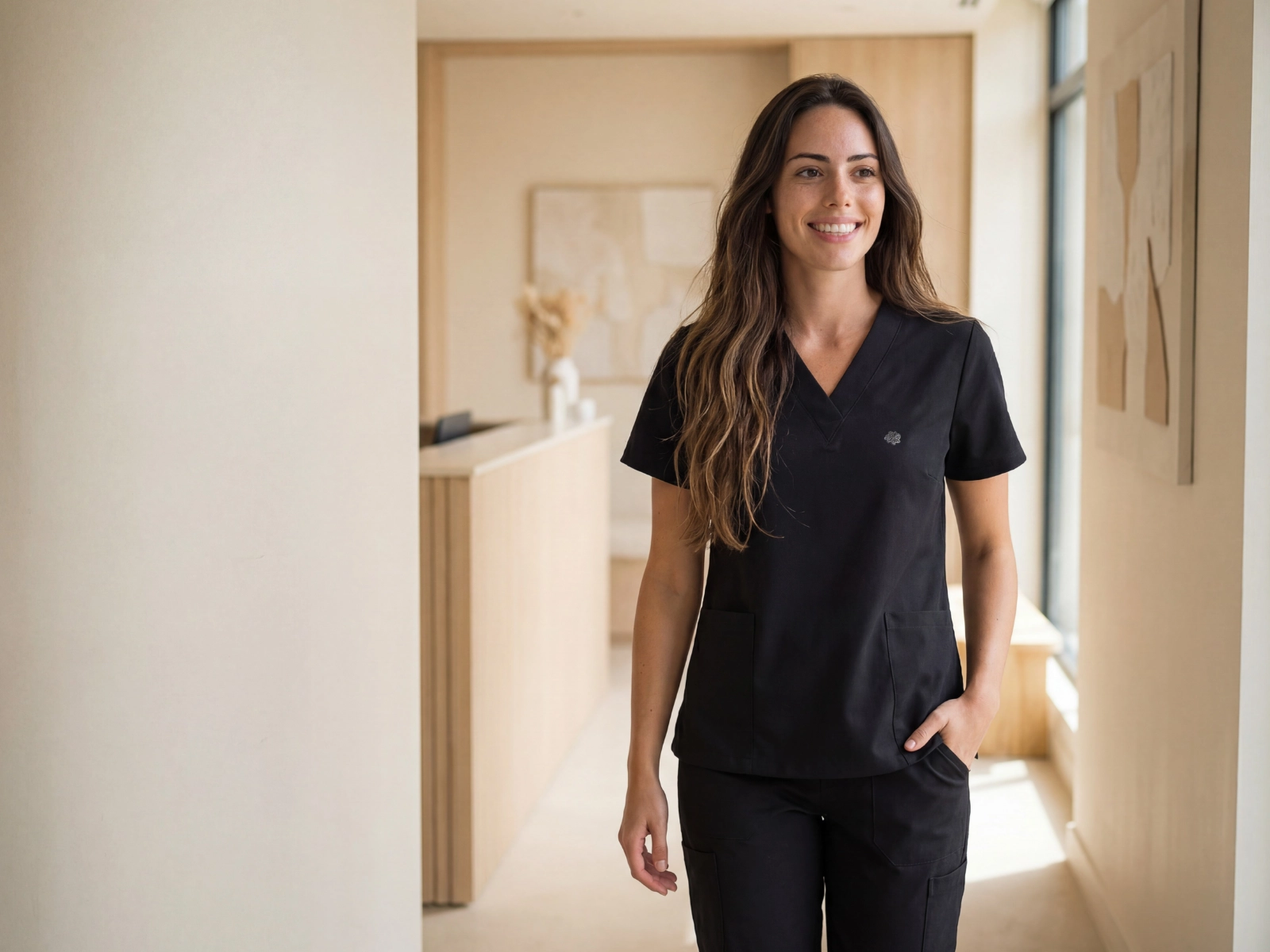 Scrub Feminino Valentina Preto