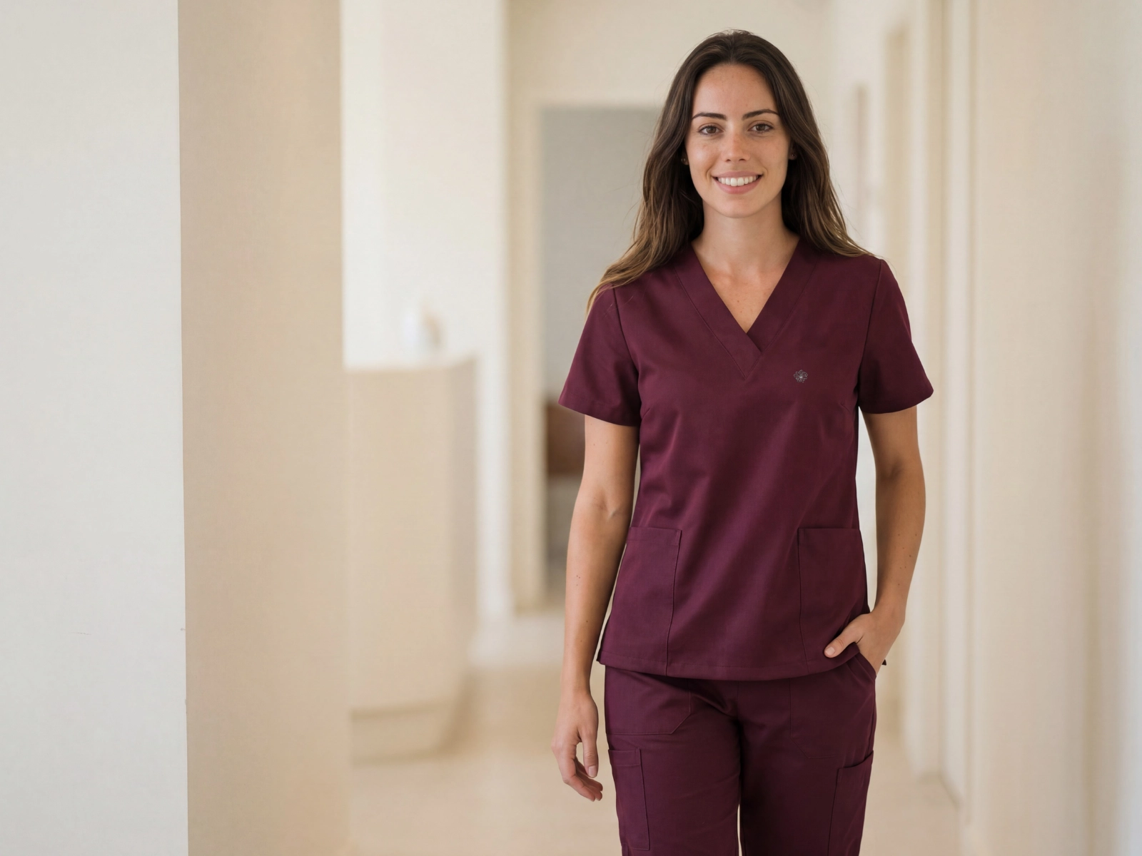 Scrub Feminino Valentina Vinho